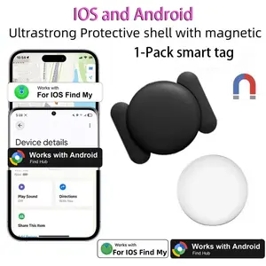 Dual System Apple and Android Tracker, GPS Motor, Magnetic Case, No Monthly Fee, Rechargeable Battery, for Car, Bike, Motorcycle, Backpack, Luggage