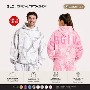 GLO Kingdom Essential Hoodie | "Limited Edition" I  Oversized Christian Hoodie Unisex Womenswear Pocket Sweatshirts