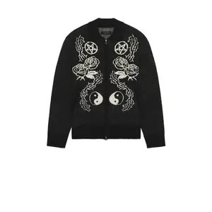 ALLSAINTS Warner Cardigan in Cinder Black & White