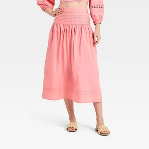 Women's Eyelet Midi Skirt - A New Day