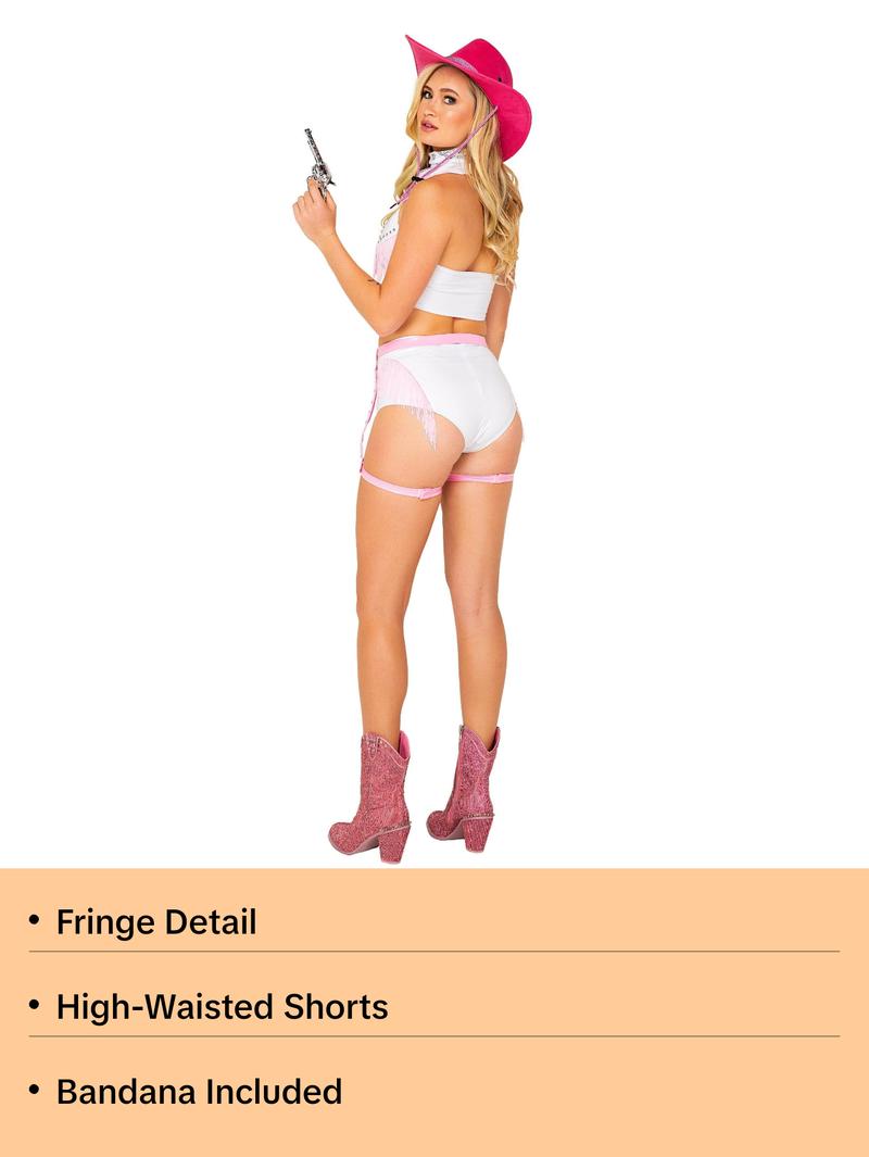 5107 - 4pc Saddle Up Diva Womens Cowgirl Costume for Halloween