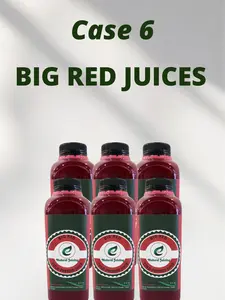 6 BIG RED Juices with Beets Watermelon Ginger Orange Carrots Apple Rich in Vitamins A C B6 K Beta Carotene Supports Skin Vision Bone Cardiovascular Health