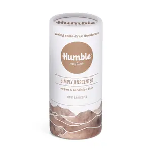 Humble Brands Vegan Simply Unscented Plastic Free Deodorant 2.65oz