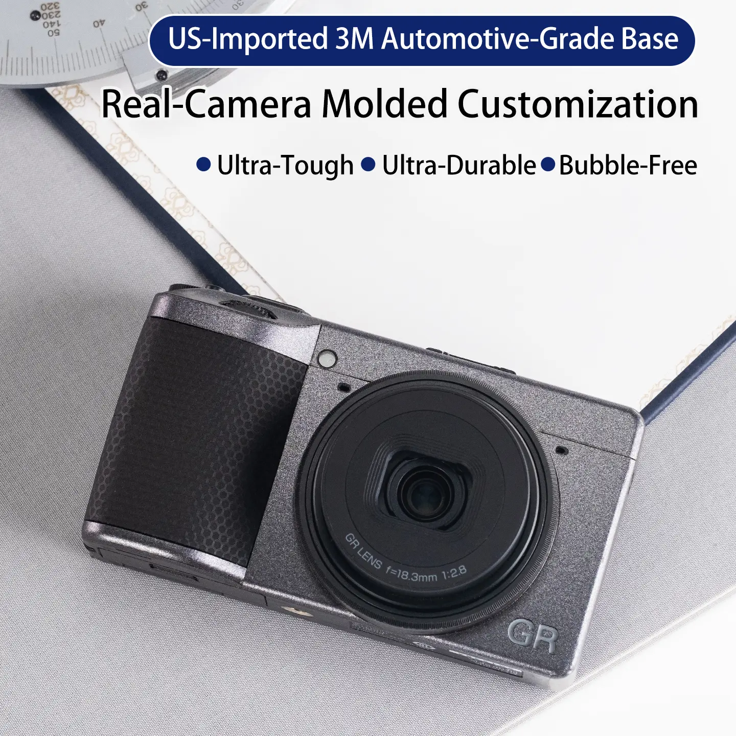 Camera Body Skin Decal for GR III/GR IIIx/GR IV- 3M Vinyl Wrap Sticker,Scratch Resistant,Removable Film Protector,Precision Fit