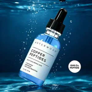 Asterwood GHK-Cu Copper Peptide Face Serum | Tighten Skin, Boost Collagen & Deeply Hydrate | Plump Glowing Skin with Hyaluronic Acid
