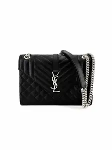 Pre-owned Yves Saint Laurent Grained leather Crossbody Bags Saint Laurent Envelope Medium Crossbody Bag