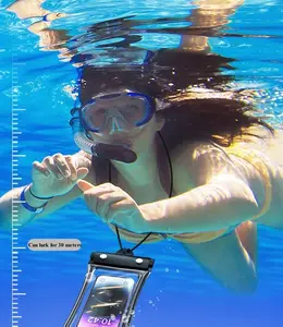 Waterproof Phone Pouch,Floatable Waterproof Phone Pouch with Touchscreen,Universal IPX8 Waterproof Cell Phone Case,Underwater Photography,for Swimming,Rafting,Diving,for All Models