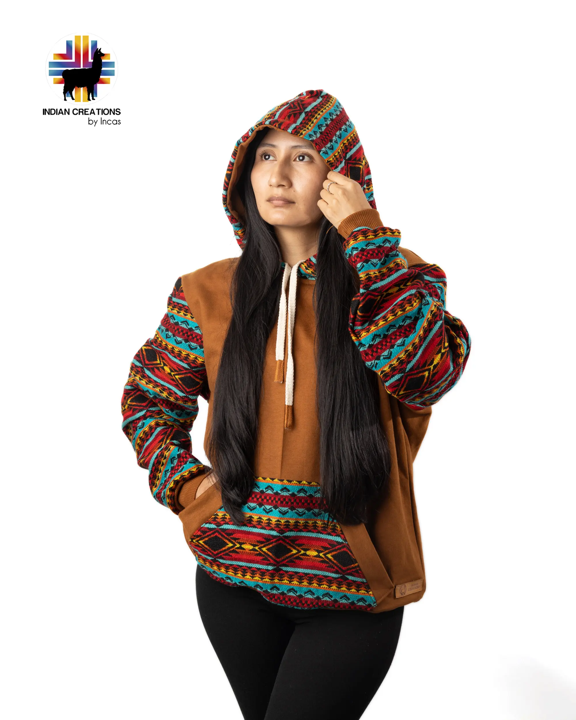 Cotton Hoodie. Handcrafted by Indigenous Hands. Super Soft with Hood. Unisex. Machine Washable. Gift Ideas