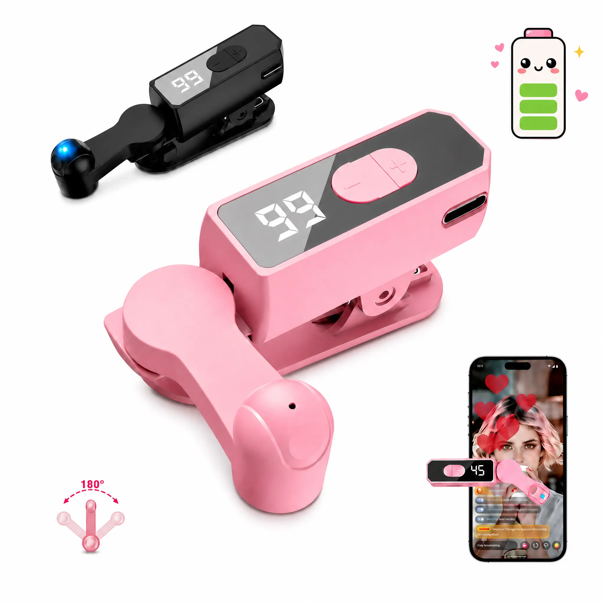 2026 New Wireless Auto Clicker Controller — Gaming Accessory with Live Stream Likes and Continuous Tapping, Compatible with iPhone, iPad & Android, Ideal for Gaming and Repetitive Tasks