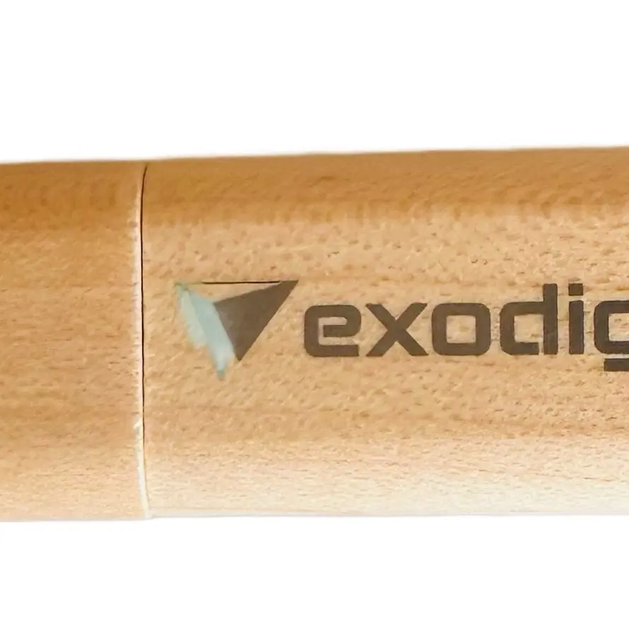 Exodigo 8GB Keychain Flash Drive - Light Wood and Magnetic - New - Audio