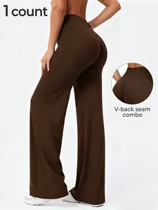 Yoga Pants Women High Waist Stretch Casual Soft Straight Leg Bottoms Workout Breathable Light Thin Sportswear Gym Outdoor Sports Yoga Pants Wide Sweatpants Solid Color Joggers Casual Stylish Versatile for All Seasons