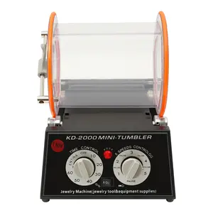 5kg Tabletop Rotary Tumbler Polishing Machine - 110V 5-Speed US-Compatible Tool for Jewelry Chamfer, Removing Jewelry Surface Burr, Surface Polish, Complete Basic Polishing (Gold, Silver, Copper, Iron Hardware, Coins)