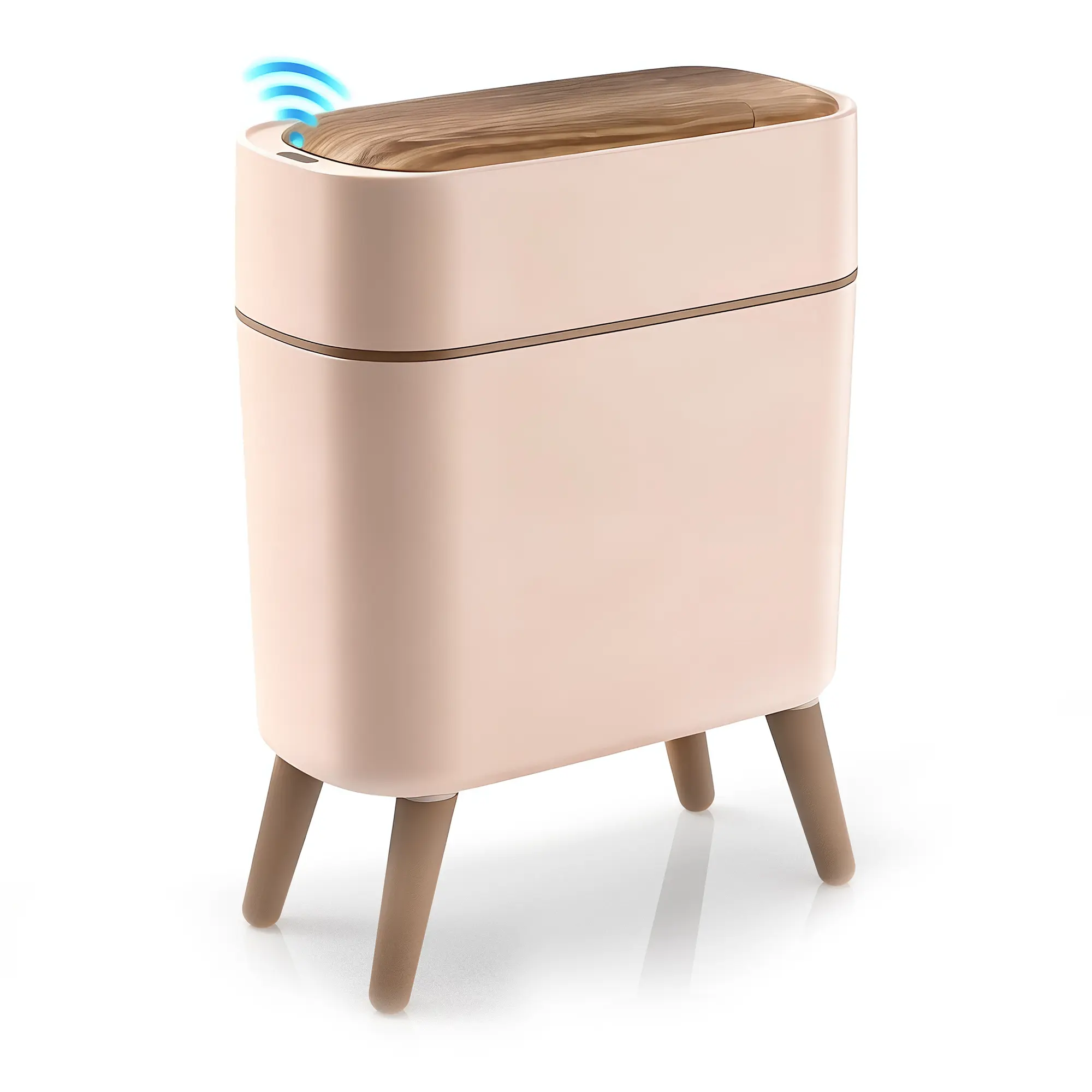 Pukomc Smart induction Waterproof trash bins , trash cans for bathroom, trash cans for Kitchen,for Bathroom,Bedroom.Office Nordic style White Waste Paper Space Saving