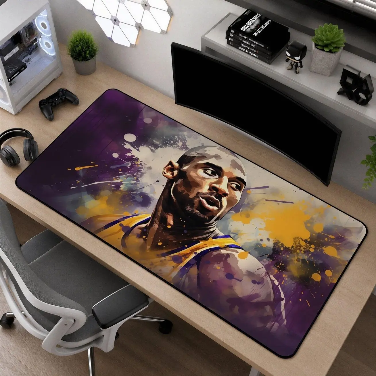 Kobe Bryant Gaming Mouse Pad, Black Mamba Desk Mat, Lakers Legend Mouse Pad, Basketball Gamer Mouse Pad, Gamer Desk Mat