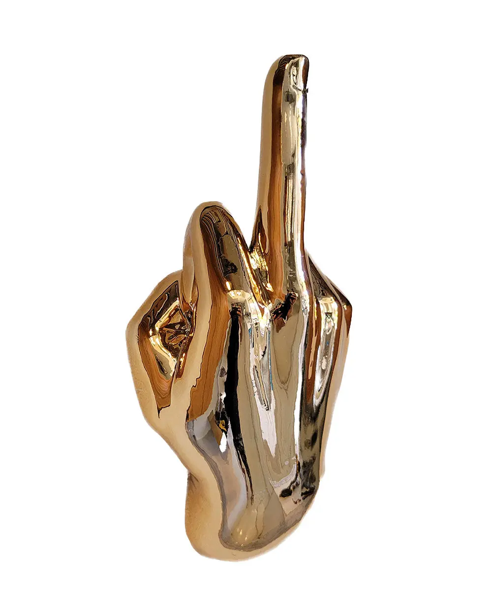Middle Finger Hand Wall Sculpture - Bronze
