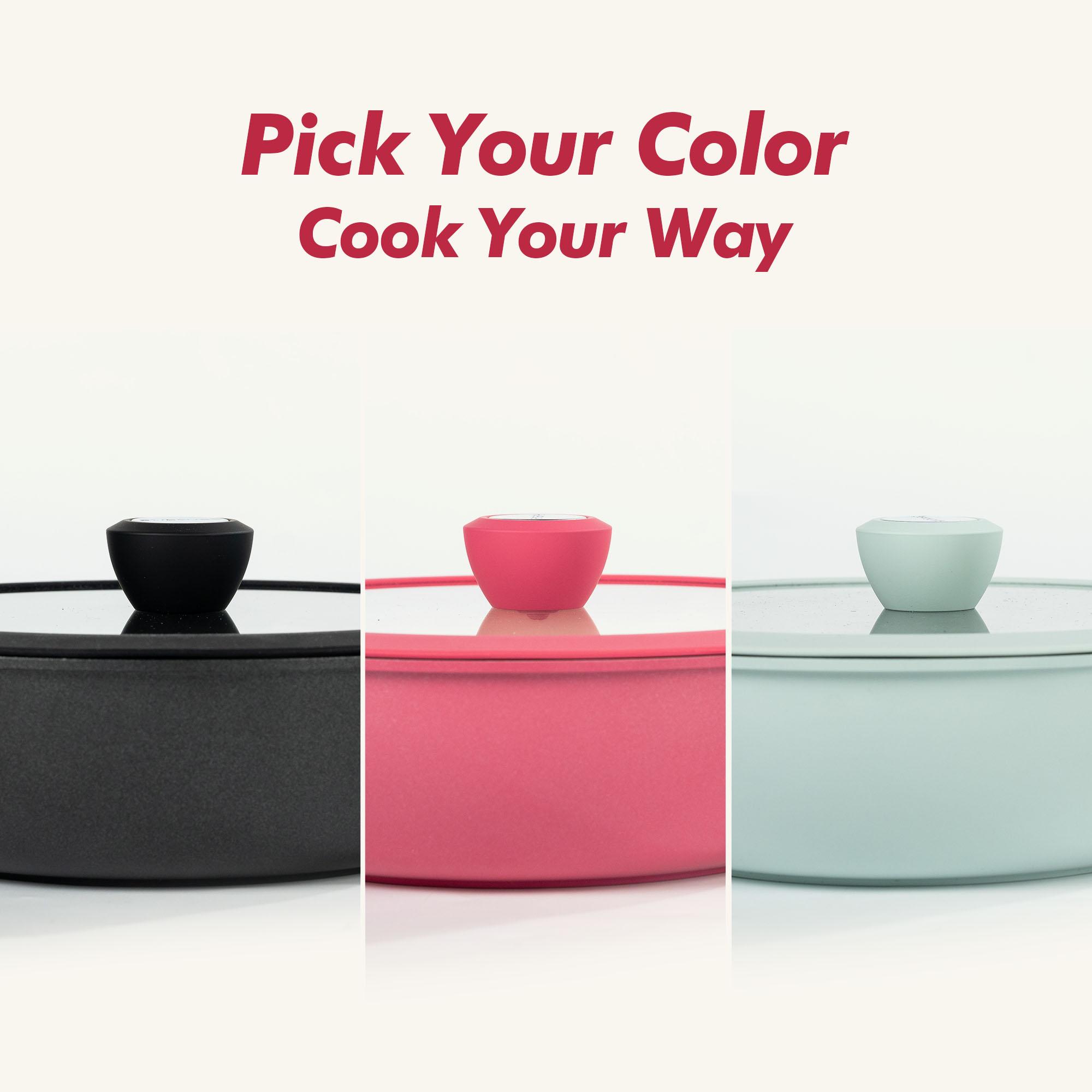 SENSARTE 19pcs Nonstick Pots and Pans Set - Kitchen Cookware Set with Detachable Handle - Includes Pizza Pan & Egg Pan & Kitchen Utensils - Ideal for Home Cooking, RV, Camping - Dishwasher/Oven Safe