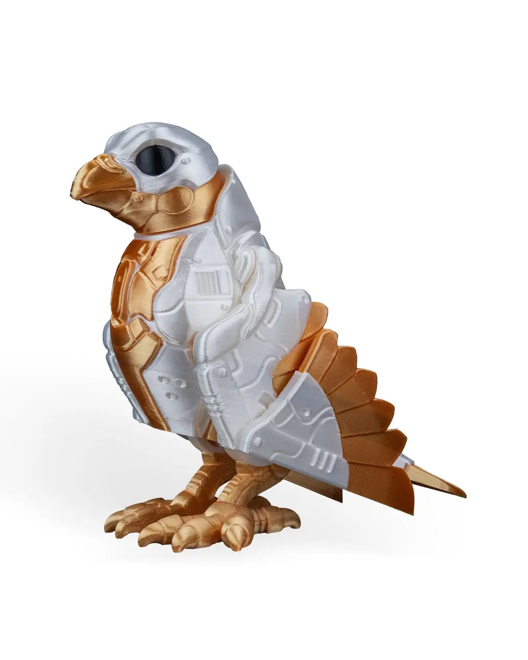 B1-RD SkyRanger 3D Printed Cyber Bird Collectible Silver Bronze Desk Decor