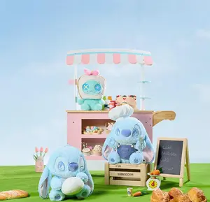 MINISO Disney Stitch Food Party Plush | Cute Chef Stitch Doll with Steamed Buns, Cuddly Figure & Gift Idea