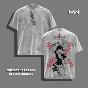 Toji Fushiguro Tee Washed - Jujutsu Kaisen: Toji Fushiguro Vintage Washed Tee – JJK Shibuya Incident × Culling Game Prelude, Oversized Heavy Cotton Double Print, Toji Fushiguro Battle Scene T-Shirt – Jujutsu Kaisen Shibuya Incident × Culling Game Prelude