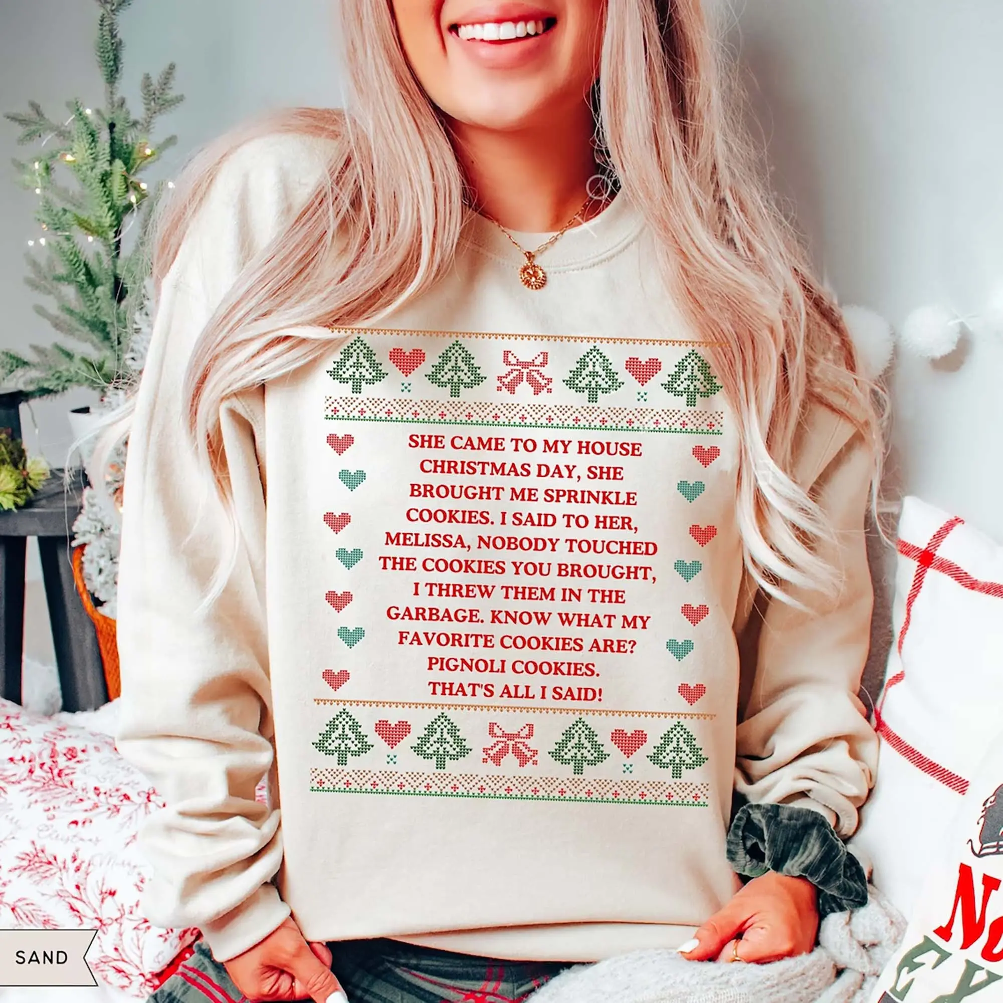 She Brought Me Sprinkle Cookies Ugly Christmas Sweater, RHONJ Sweatshirt, RHONJ Sweatshirt, Bravo Gift, Real Housewives Gift, RHONJ Quotes Sweatshirt