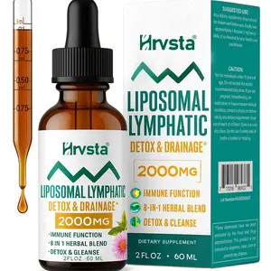 Liposomal Lymphatic Drainage Drops - Immune and Lymphatic Support Supplements - Detox Cleanse - Lymphedema Relief - PureLymphSwell Blend,Echinacea & Dandelion - 2 fl oz，30 Servings