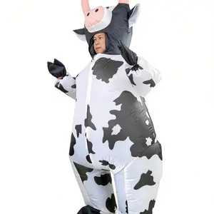Inflatable Cow Costume, Rechargeable Battery, Party Fun, Festival Performance Wear, Unique Inflatable Suit for Events