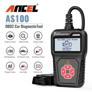 Ancel AS100 Car Diagnostic Tool Multilingual Code Reader OBD 2 Automotive Scanner Engine Check Vehicle Info obd2 scanner Live Data Freeze Frame