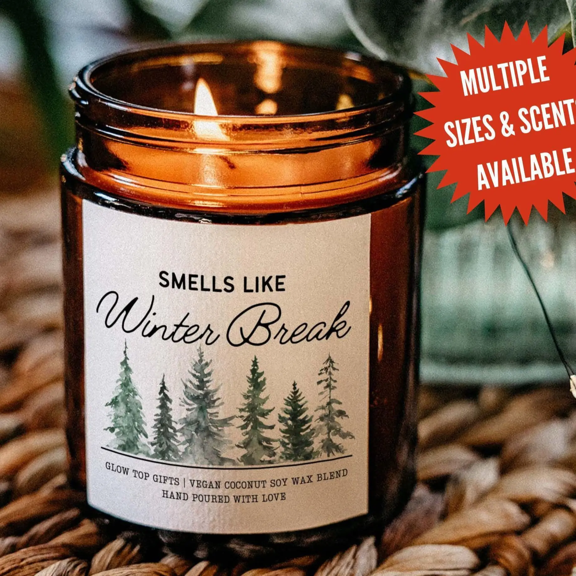 Smells Like Winter Break Candle, Christmas Gift for Teacher, Gift for Teacher, Teacher Gifts, Teacher Appreciation Gift, Thank You Gift, Gift For Him, Candle Gift