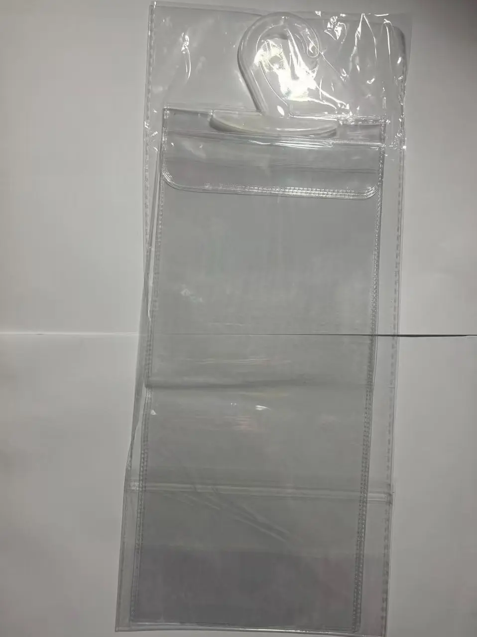 2 Pack Clear PVC Handicap Parking Permit Holder with Hanging Hook, Transparent Disabled Parking Placard Protector Sleeve for Car Rearview Mirror