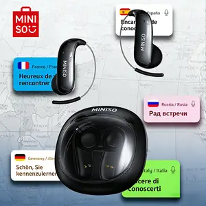 MINISO MS210 Ear Buds - Bluetooth Headphones with Zero‑Gravity Titanium Ear‑Hook Design, Noise Isolation, 145H Playtime Wireless Earbuds Headset Bluetooth 6.0, IPX5 Waterproof & Sweatproof, Ideal for Travel & Electronic Gifts for Men and Women