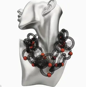 The Crimson Mesh Link Necklace