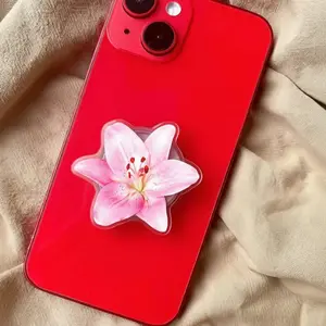 Pink Blossom Flower Phone Grip, Floral MagSafe Pop Socket, Cute Botanical Phone Stand, Aesthetic Flower Phone Holder, Spring Bloom Mobile Grip Gift