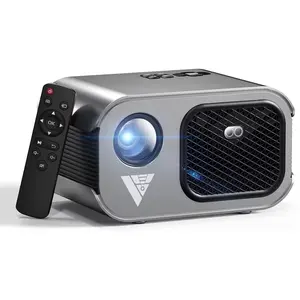 Home Projector with WiFi and Bluetooth, Native 1080P, 4K Support, Portable Indoor Outdoor Smart Projector, Mirror Screen with /iOS/PC Compatible with PC/PS5/Phone/TV Stick Business Projector 4K Projector with WiFi