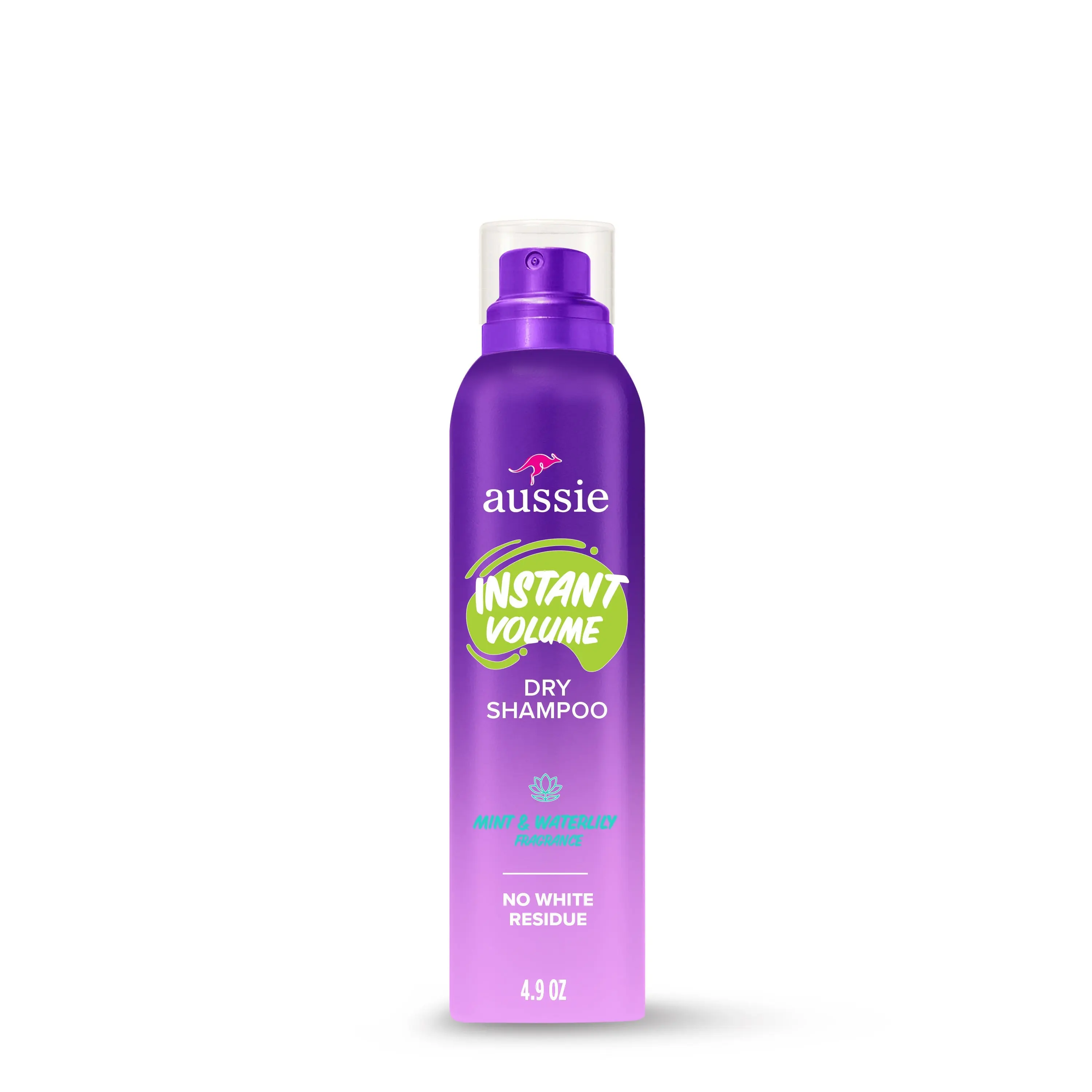 Aussie Instant Volume Dry Shampoo, Clean Volume, Talc-Free, Butane-Free, for Straight, Wavy and Curly Hair, 4.9oz