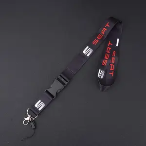 Car Styling Accessories Lanyard, Nylon Emblem Style Key Pendant Holder, Keychain for Seat Models, Durable Design, Perfect Fit