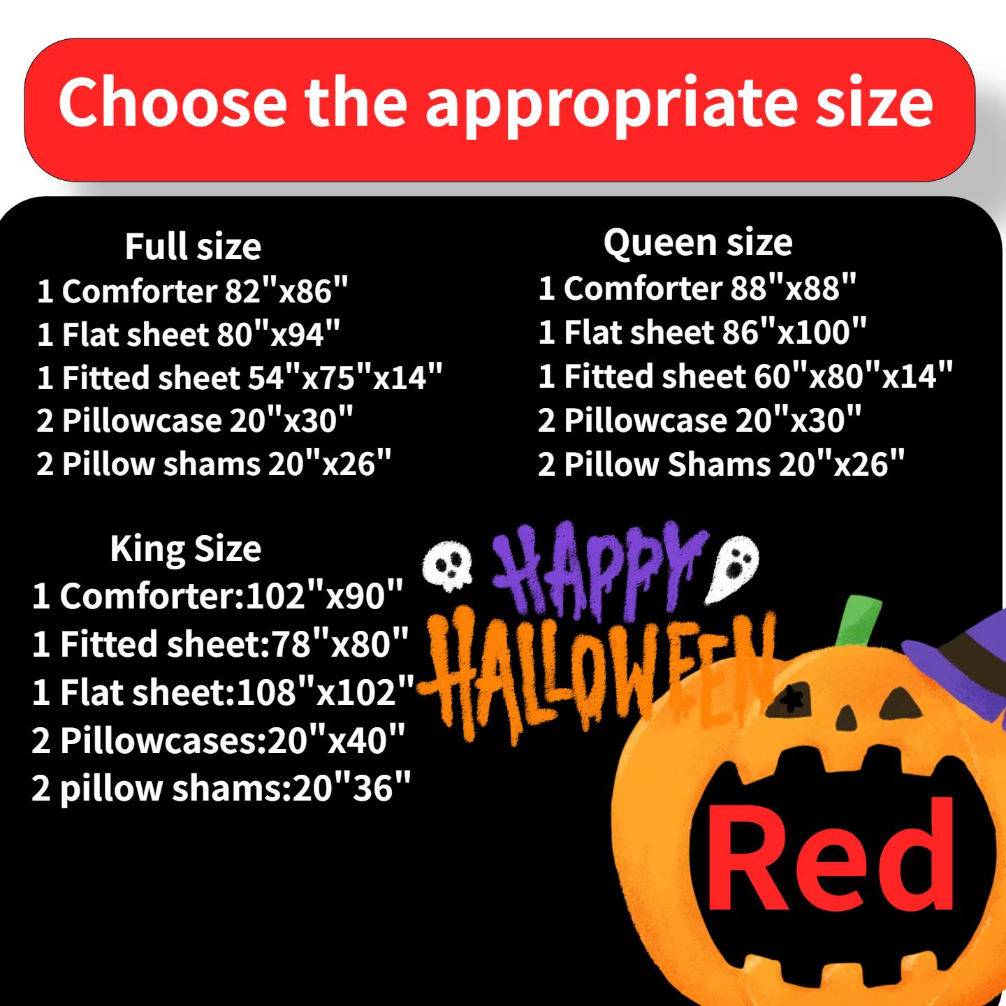 Cosybay 7pcs Luxurious Comforter, Soft Microfiber, Lightweight, Breathable, Easy Care,Bed In A Bag Convenience for All Seasons,Red Christmas Comforter, Flat Sheet, Fitted Sheet, Pillowcases, King Size Bed Comforter, Home Essentials Queen Size Comforter