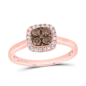 1/3Ctw-Dia Cn Cognac Natural Cushion Ring (2.09 grams)