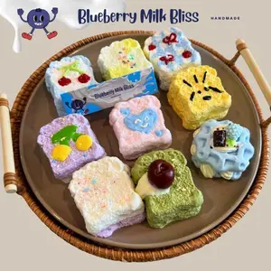 Cute Realistic Mini Dessert Toast Taba Squishy - ADHD Fidget Toy