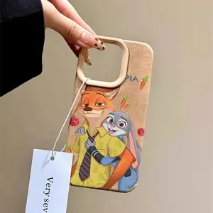 Zootopia suede case suitable for Apple 17 phone case 16promax/iphone15 Huawei VIVO/OPPO