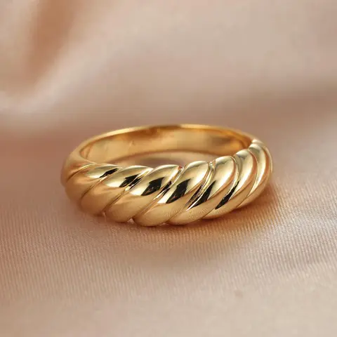 Fashion Twist Design Promises Rings for Men & Women, Engagement Ring, Statement Ring, Simple Copper Rings Jewelry for Party Daily Clothing Decor, Everyday Ring, Minimalist Ring