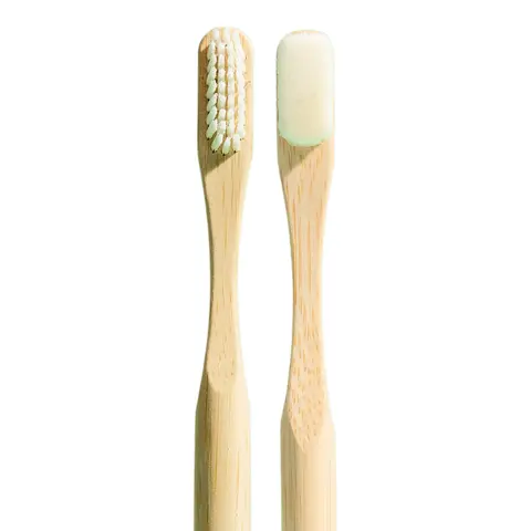 Oris 2-Pack Sustainable Bamboo Toothbrushes - Good Toothbrushes for Sensitive Teeth & Gums, 100% Plant-Based Oral Care with Ultra-Soft Eco-Friendly Nano & Medium-Firm Bristles