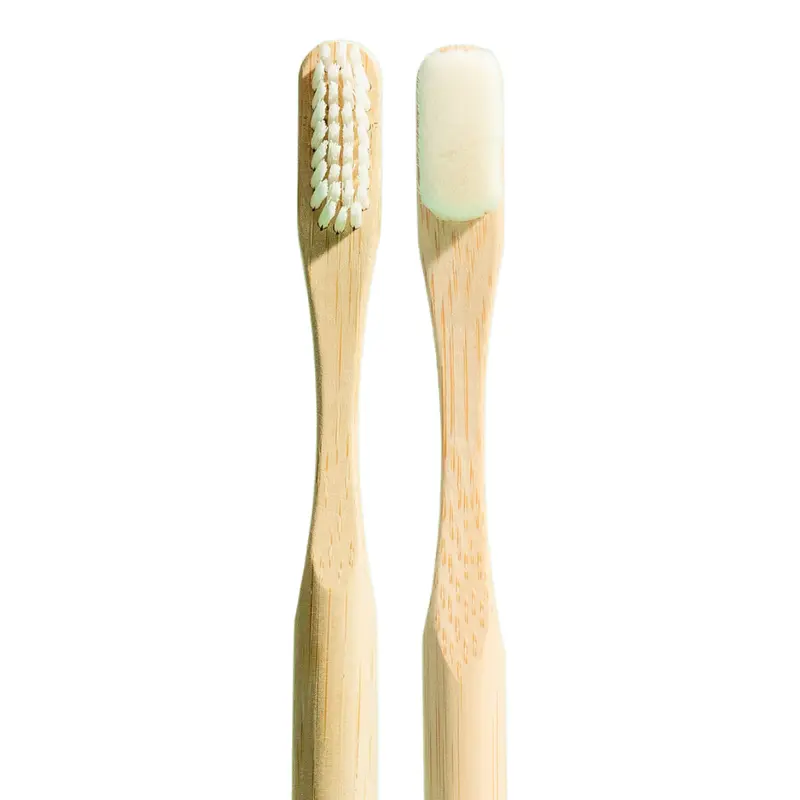 Oris 2-Pack Sustainable Bamboo Toothbrushes - Good Toothbrushes for Sensitive Teeth & Gums, 100% Plant-Based Oral Care with Ultra-Soft Eco-Friendly Nano & Medium-Firm Bristles
