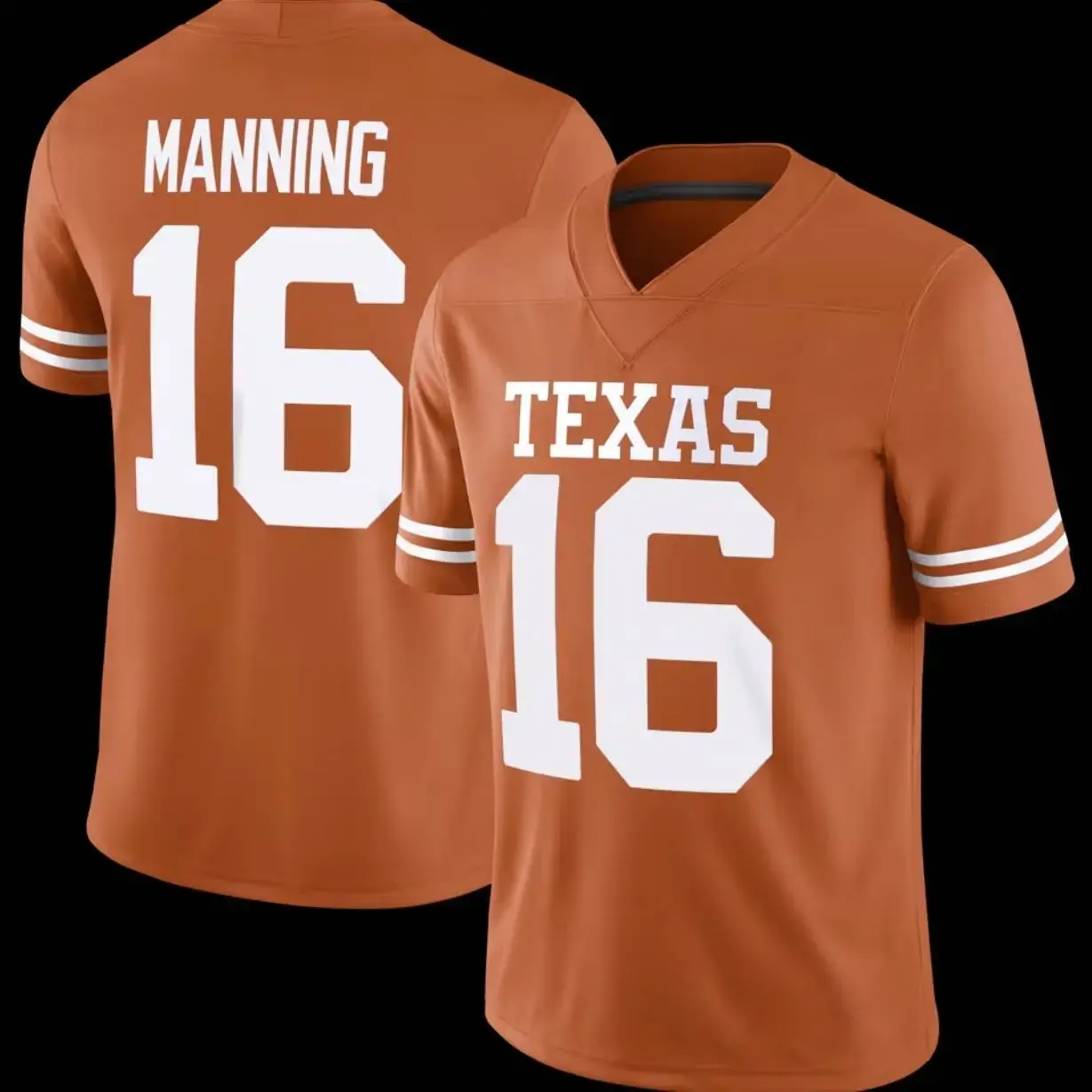 Mens College Manning Texas State Longhorn College Home Game Football Jersey - Texas Orange