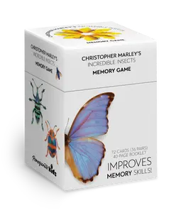 Insects Memory Game - Christopher Marley Art - 36 Bug Pairs - Improves Memory Skills