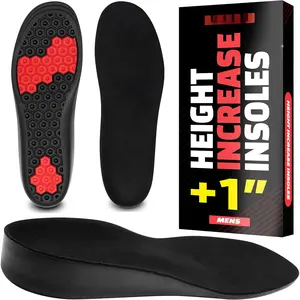 Height Increase Insoles for Men (+1 inch) Shoe Lifts, Instant Height Boosters Insoles, Trim to Fit, Comfortable Shoe Leveler, Confidence Boosters, Shoe Inserts for Height (Mens 8-9.5)