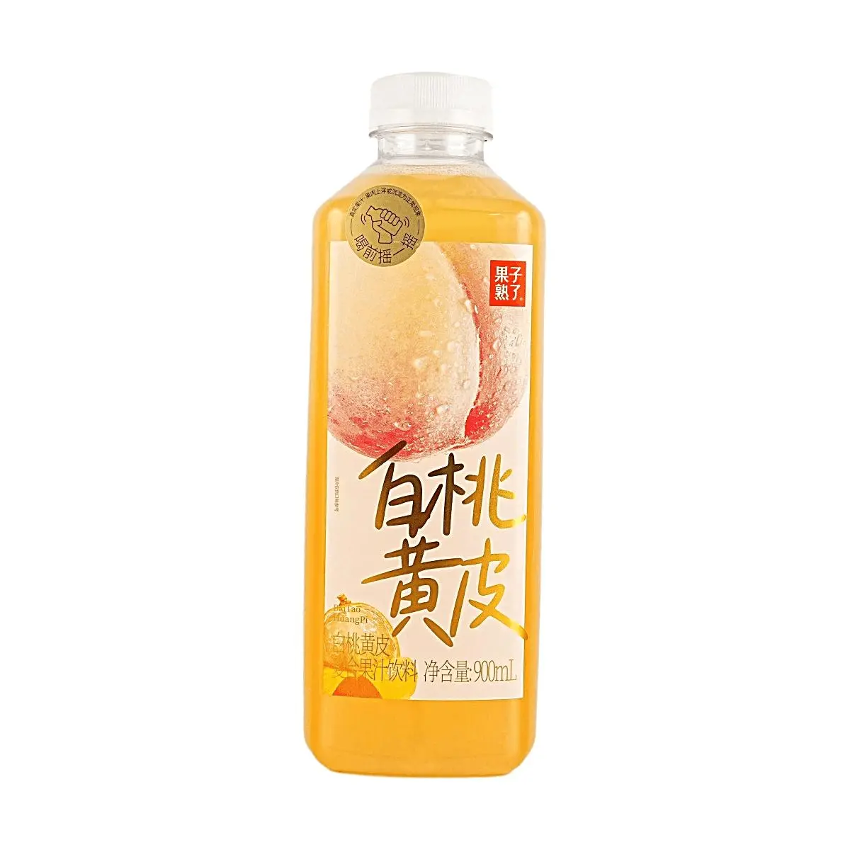 GZSL White Peach & Yellow Skin Composite Fruit Juice Drink 900ml - Rich Fruity Aroma, Refreshing Taste