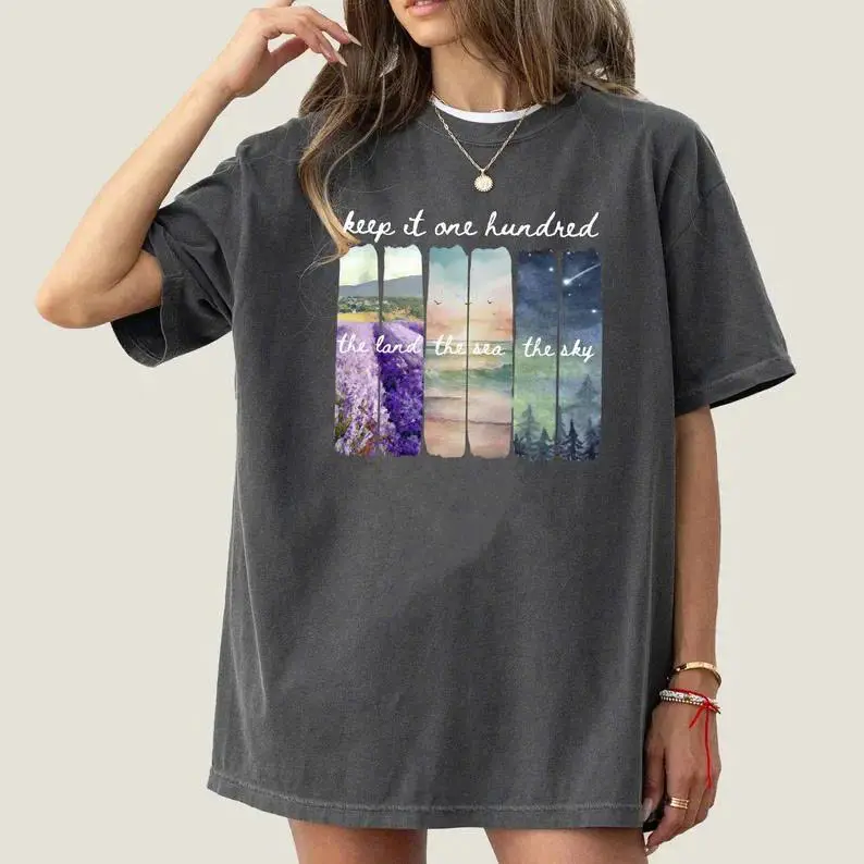 Comfort Colors Women's Short-Sleeve Fate of Ophelia Graphic T-Shirt - Relaxed Fit, 100% Cotton Garment-Dyed Activist Style Fabric Top, Shortsleeve, Tshirt, Streetwear, Check, Split Panel, Ring-Spun, Casual, Basic, 3Xl, Loose-Fitting, Machine Washable, Nor