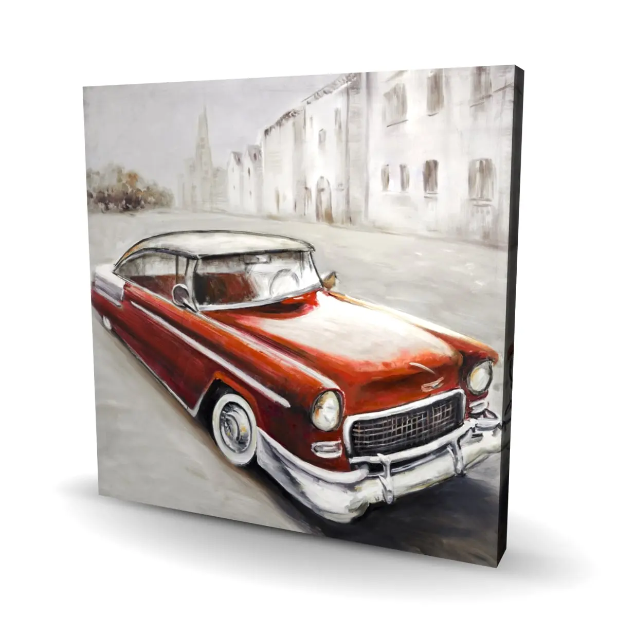 36" x 36" Artistic Vintage Classic Car Wall Art Print - 360 Stand, Elegant Vehicles Illustration, Man Cave & Living Room Home Decor Poster, Ideal Gift for Home Supplies Enthusiasts