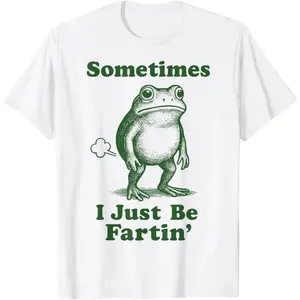 Sometimes I Just Be Fartin' Frog T-Shirt,Funny Gifts, Unisex Casual Top