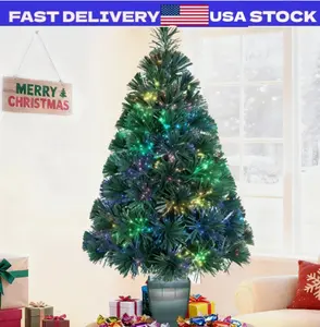 2.6Ft Prelit Fiber Optic Artificial Christmas Tree Small Mini Tabletop Xmas Tree